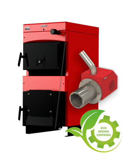 Пелетен пакет BURNiT 20kW- котел на твърдо гориво WBS + пелетна горелка PELL  + присъединителен комплект