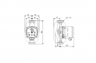Помпа Grundfos ALPHA 3 25-40 180 - схема