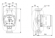  Помпа Grundfos ALPHA 2L 32-40 180 - схема