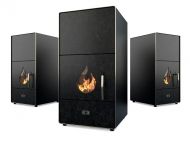 Пелетна камина EcoSpar NOVA 30kw - черна