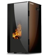 Пелетнa каминa BURNiT VISION 13kW с водна риза - кафява