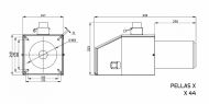 Пелетна горелка Pellas X-Line 44kW Parno EU - схема