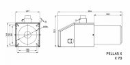 Пелетна горелка Pellas X-Line 70kW Parno EU - схема