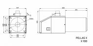 Пелетна горелка Pellas X-Line 100kW Parno EU - схема