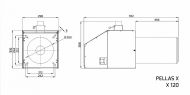 Пелетна горелка Pellas X-Line 120kW схема Parno EU 