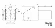 Пелетна горелка Pellas X-Line 150kW Parno EU - скица