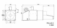 Пелетна горелка Pellas X-Line 260kW Parno EU - схема