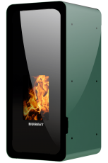Пелетна камина BURNIT CALOR 4G/13 с водна риза  - зелена
