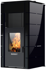 Пелетна камина BURNIT CONCEPT 4G/13 с водна риза черна