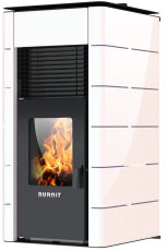 Пелетна камина BURNIT CONCEPT 4G/18 с водна риза бяла