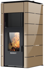 Пелетна камина BURNIT CONCEPT 4G/18 с водна риза кафява